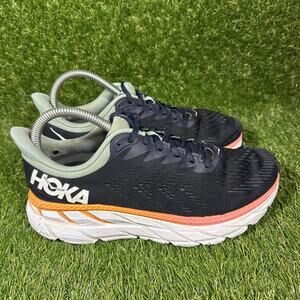 Hoka One One Clifton 7 Women's Sneakers Size 8D Black Iris Running Shoes